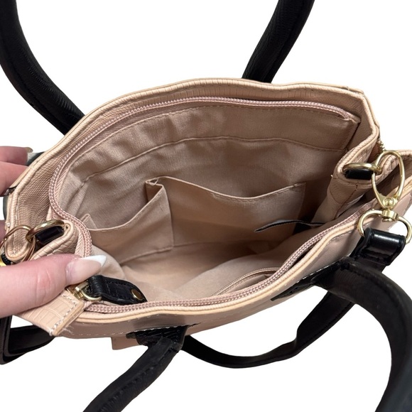 ALDO Mini Satchel Crossbody – Blush Pink & Black - Picture 7 of 7